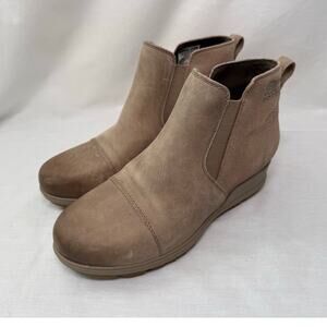 Sorel Women's Evie Pull-On Chelsea Boots, Taupe Suede, Size 9
